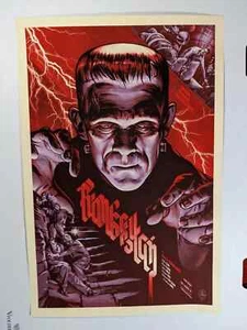 Frankenstein Mondo Martin Ansin Poster Art Print Universal Monster Movie - Picture 1 of 8