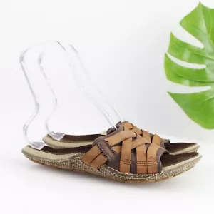 Cushe Mens Manuka Strap Sandal Size 11 Brown Leather Slide Casual Absorbs Impact - Picture 1 of 15