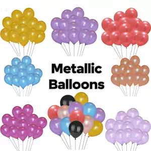 Metallic Balloons 12" Helium Balloons Wedding Birthday Party Baloons Balon Decor - Picture 1 of 19