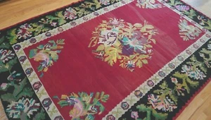 7' x 10' ANTIQUE BESSARABIAN KILIM HAND WOVEN 100% WOOL RUG CLEANED - Picture 1 of 21
