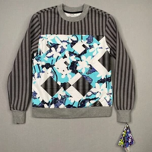 Peter Pilotto Sweater Mens XS Sweatshirt Gray Pullover Floral Target - Picture 1 of 11
