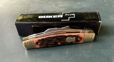 BOKER #01B0205 Amber/Red Jigged Bone Congress - Изображение 1 из 4