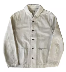 NWT GAP X BROOKLYN CIRCUS Shawl-Collar Overshirt Ivory Cream Chore Coat Men M - Picture 1 of 16