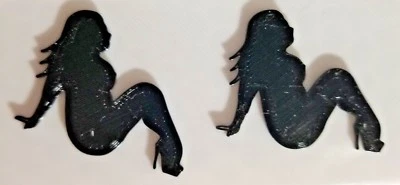 Choose Color RC 1/10 Scale Mudflap Thick Girl Mud Flaps Rock Crawler Accessories - Image 1 of 2