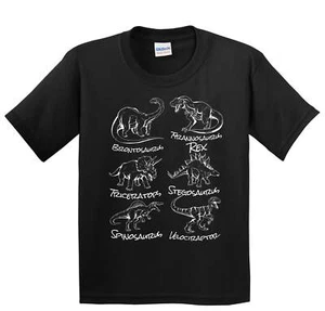 Kids Dinosaur Shirt - Types of Dinosaurs T-Shirt - Dinosaur Gift for Boys - Picture 1 of 4