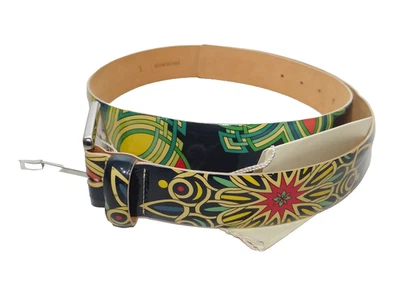 Cinturón abstracto multicolor vintage EMILIO PUCCI charol grande Foto 1 de 4