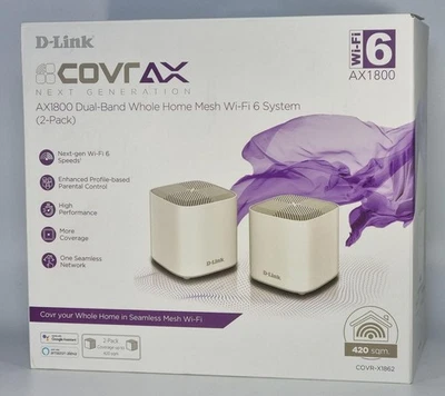 2x D-Link COVR-X1860 Mesh WiFi 6 Router (5GHz,WPA3,802.11ax,OpenWrt) - Bild 1 von 4