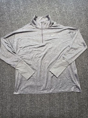 Nike Running Womens Element 1/4 Zip Long Sleeve Top AA4631-036 Gray XL  - Image 1 of 4