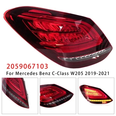 Left LED Rear Tail Light Brake Lamp For Mercedes Benz C-Class W205 2019-2021 - Image 1 of 4