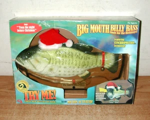 GEMMY BIG BOUTH BILLY BASS CANTA PER LE VACANZE MOVIMENTO CANTO PESCE PLACCA - Foto 1 di 14