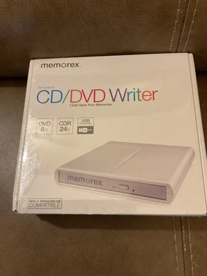 MEMOREX SLIM EXTERNAL CD/DVD WRITER (NEW) - Image 1 of 4