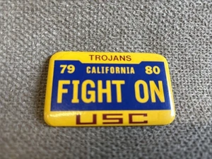 Vintage Late 1970s USC Trojans FIGHT ON Badge / Pinback / Button - Bild 1 von 4