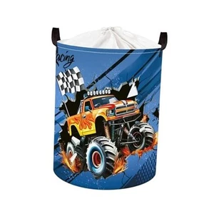 Racing Car Baby Laundry Hamper with Handle Clothes Kids Storage Basket - Picture 1 of 8