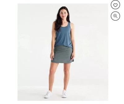 FREE FLY Mujer Bambú Forrado Breeze Skort Gris Talla Pequeña Rendimiento Golf Tenis Foto 1 de 4