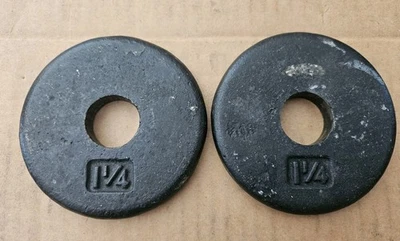 Pair 1.25lb Standard Size Barbell Weights 1 1/4 Plates Pancake plates 2.5lb - Image 1 of 2
