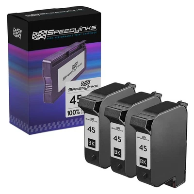 SPEEDYINKS Reman Replacement for HP 45 51645A Ink Cartridges 3-Pack - Image 1 of 4