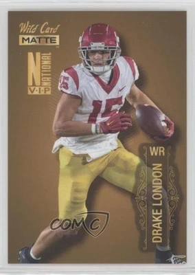 2022 MATTE National Convention Football VIP Gold Drake London #MBN-10 Rookie RC - Image 1 of 2