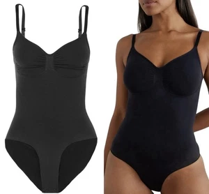 Skims Seamless Sculpt Brief Bodysuit/Shaper With Snaps Sz-L Black Onyx $72 - Picture 1 of 7