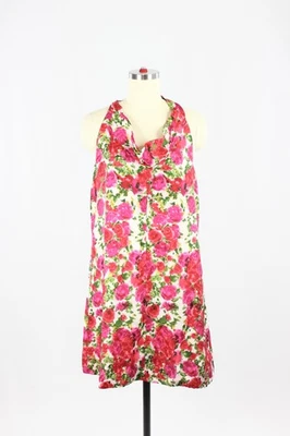 VELVET BY GRAHAM & SPENCER Floral Print Silk Cowl Neck A-Line Tent Dress, Size S - Image 1 of 4