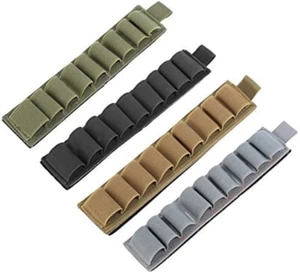 Tactical 9 Rounds 12GA Shotgun Shell Holder Hook & Loop Ammo Pouch with Adhesive - Picture 1 of 16