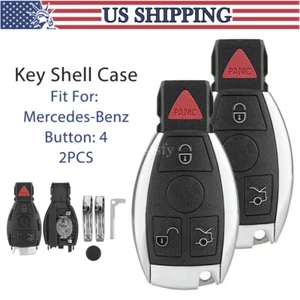 2 Replacement for Mercedes-Benz Class Keyless Remote Key Fob Case Shell Cover - Picture 1 of 10