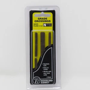 Woodland Scenics N 1149 Wood Plank Grade Crossing Set Detail Parts Train Layout - Picture 1 of 3