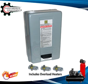 SQUARE D 8911DPSG13V09 MAGNETIC MOTOR STARTER 5HP 3PH 230VAC 20 AMP W/OVERLOADS - Picture 1 of 6