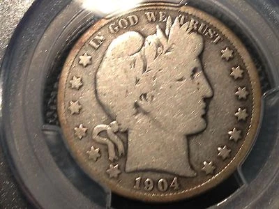 1904-S  PCGS  G-6  Barber Half Dollar   LY and part of IT G-VG - Image 1 of 4