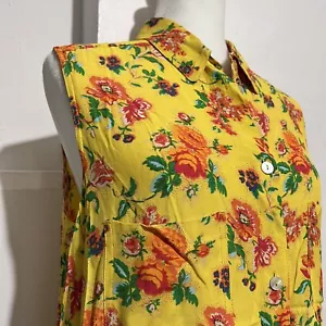 Vestido aceitoso flor floral vintage talla L - Imagen 1 de 12