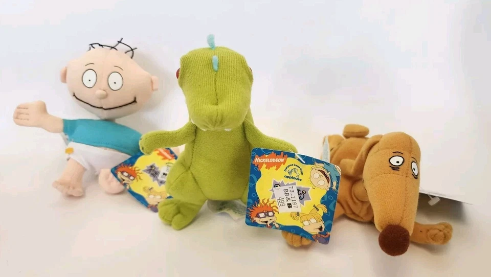 Reptar Rugrats Dinosaur 1997 Original Tag Nickelodeon Applause Bean Bag Plush 8"