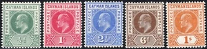 CAYMAN ISLANDS: 1905 Set to 1/- - Sg 8-12 - Mounted Mint Examples - Cat £100 - Picture 1 of 2