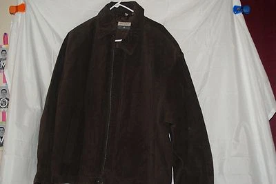Savile Row SR Hombres Cuero Marrón Mangas Largas Prendas exteriores Chaqueta Abrigo Talla XL Foto 1 de 4