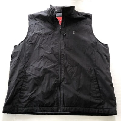 Izod Black Gray Fleece Lined Vest Men’s Sz XL A3798 - Image 1 of 4