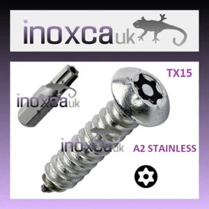 100 4.2 x 25mm STAINLESS STEEL TORX PIN BUTTON HEAD SELF TAPPING SCREW + T15 BIT - Bild 1 von 1