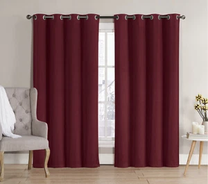 2 Pack: Hotel Thermal Grommet 100% Blackout Curtains - Assorted Colors & Sizes - Picture 1 of 105
