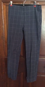 A New Day Stretch Elastic Waist Plaid Ankle Pants w/Zipper on the Side - Size 4 - Picture 1 of 4