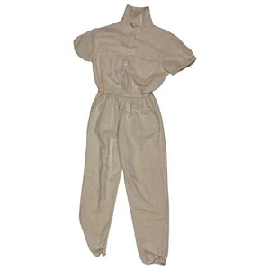 Sincerely Jules Small jumpsuit beige one piece short sleeve cc8 - Picture 1 of 3