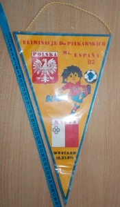 Original match pennant Poland - Malta 1981 - Picture 1 of 2