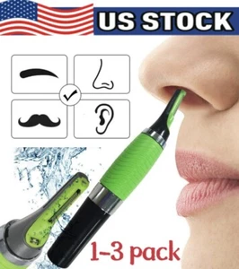 Men’s Nose Ear Face Neck Eyebrow Hair Mustache Beard Trimmer Shaver Clipper Hot - Picture 1 of 9