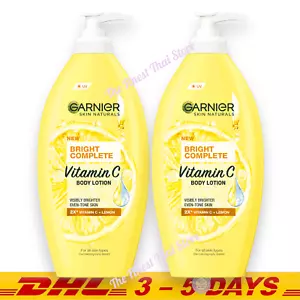 Garnier Bright Complete Vitamin C Body Lotion with Lemon Extract 400ml pack of 2 - Picture 1 of 2