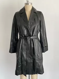 ANTE PRIMA * Italy * Luxus Schafsleder gebunden schwarz Trench * Gr. 38 makellos - Bild 1 von 9