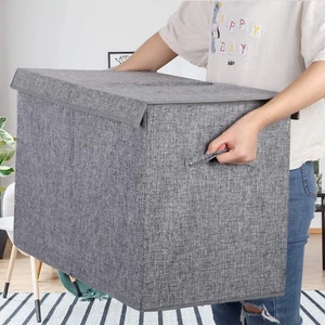 Large Toy Box Chest with Lid, Collapsible Sturdy Toy Storage Organizer Boxes ... - Picture 1 of 12