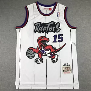 More details for retro toronto raptors #15 vince carter adults basketball jersey stitched new-