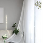 Elegant White Chiffon Silk Slot Top Curtain Bedroom Window Panel 55x94inch