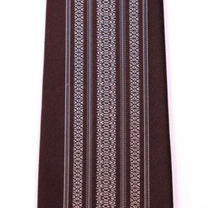 Japanese Hakataori business necktie Japan stripe Brown - Picture 1 of 3