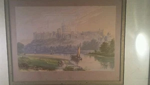 1868 handkolorierte Lithographie Ahnenheim Großbritannien Windsor Castle - Bild 1 von 4