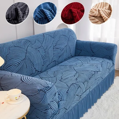 170GSM Skirted Sofa Cover Stretch Water Resistant Couch Protector Pet Friendly - Image 1 of 4