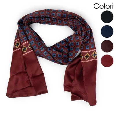 Sciarpa uomo elegante in seta pashmina leggera per uscire ascot da ragazzo - Immagine 1 di 3