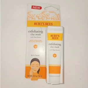 Burt’s Bees Exfoliating Clay Mask with Plum Extract – New in Box - Picture 1 of 2
