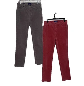 Talbots Women’s High-Waist Straight Leg Corduroy Pants  Bundle Sz 4 Stretch - Picture 1 of 16